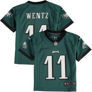 NFL Carson Wentz Green Philadelphia Eagles Jersey